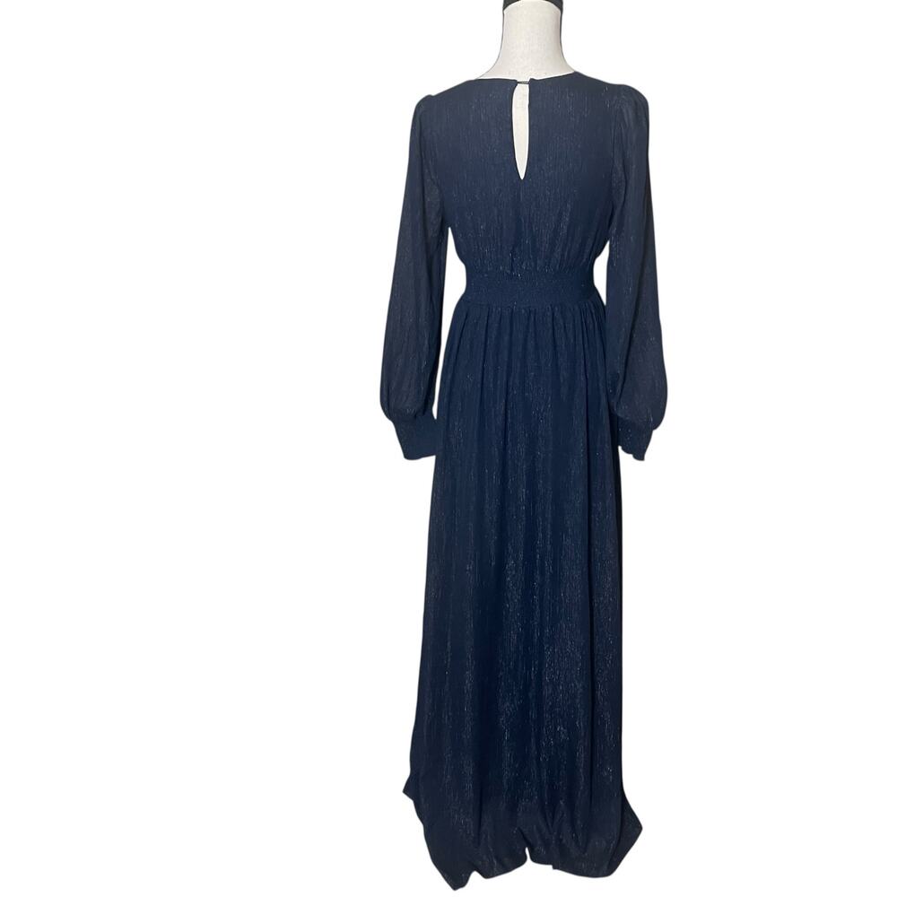 Baltic Born Juliette Navy Shimmer Maxi Dress Size S Bridesmaid Formal, - Picture 10 of 15